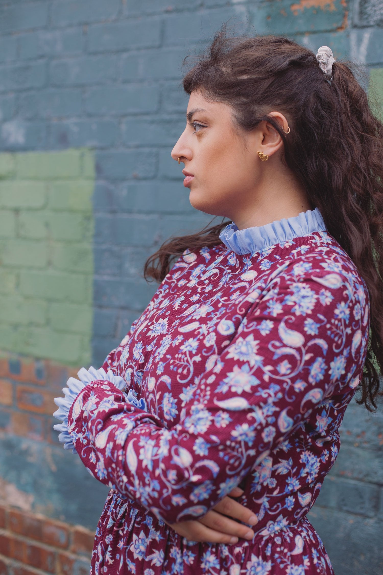 Padma dress - burgundy needlecord