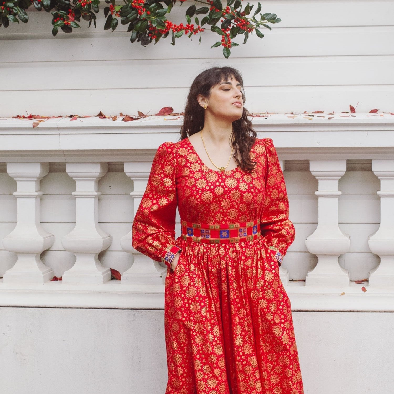 Parvardai dress - red snowflake