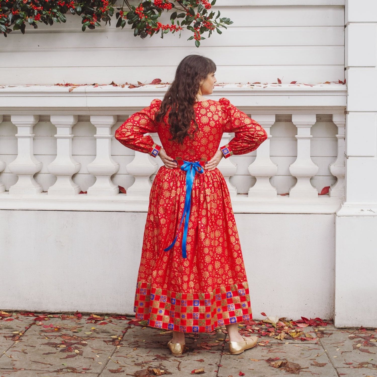 Parvardai dress - red snowflake