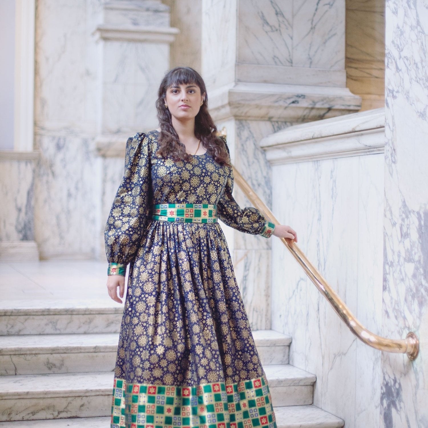 Parvadai dress - midnight snowflake