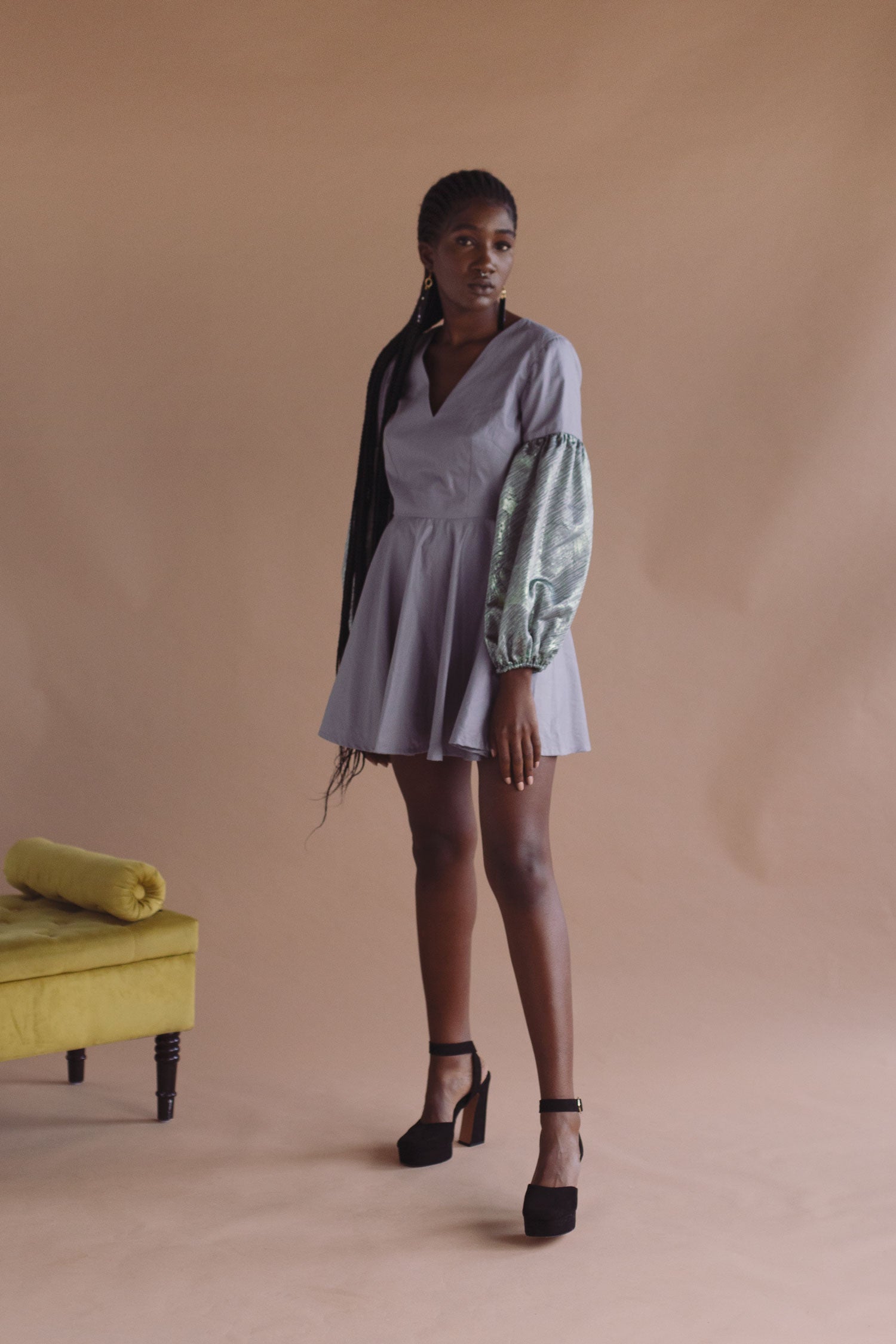 Mayam dress - storm grey - size 2XL