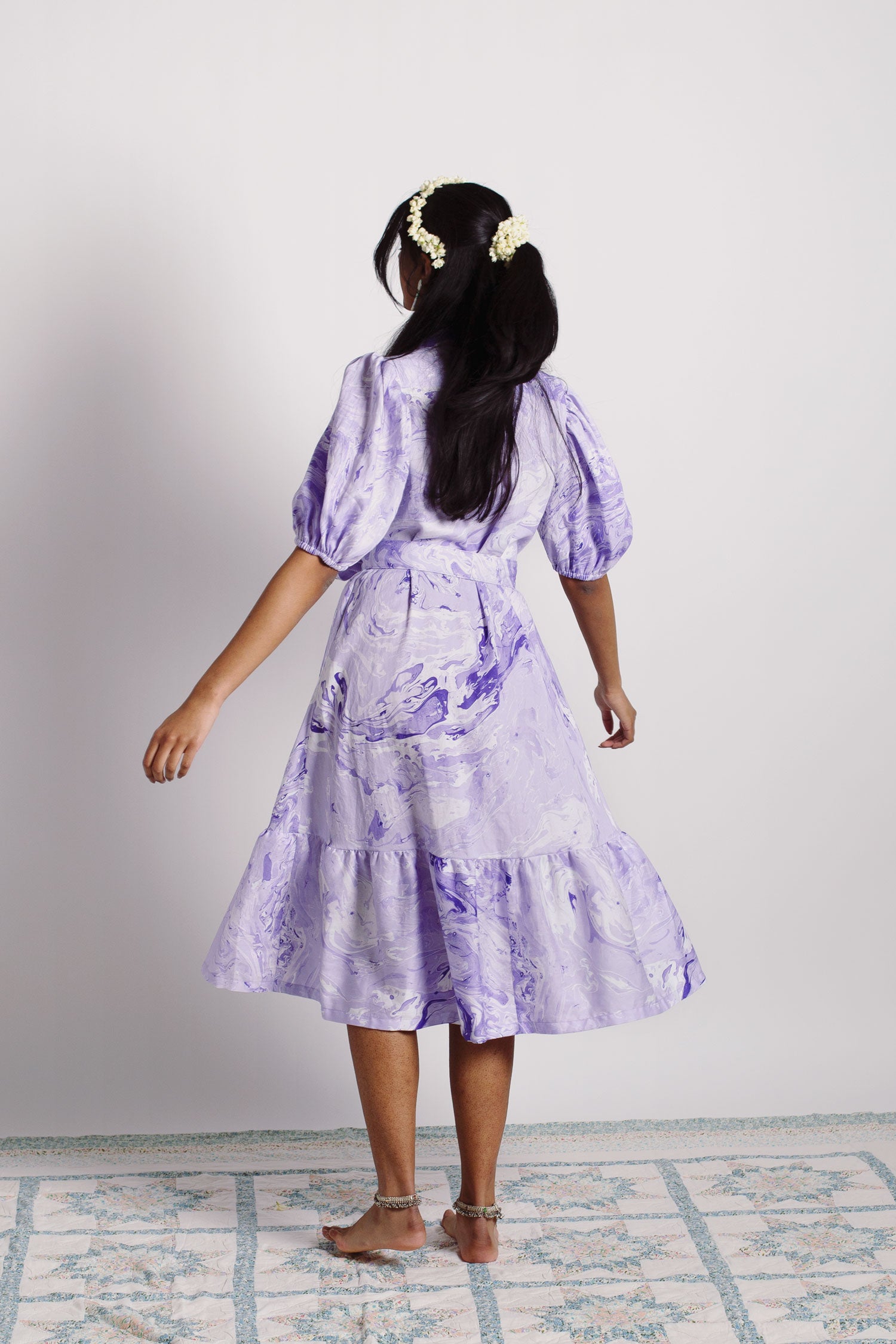 Valli shirt dress - lilac marble