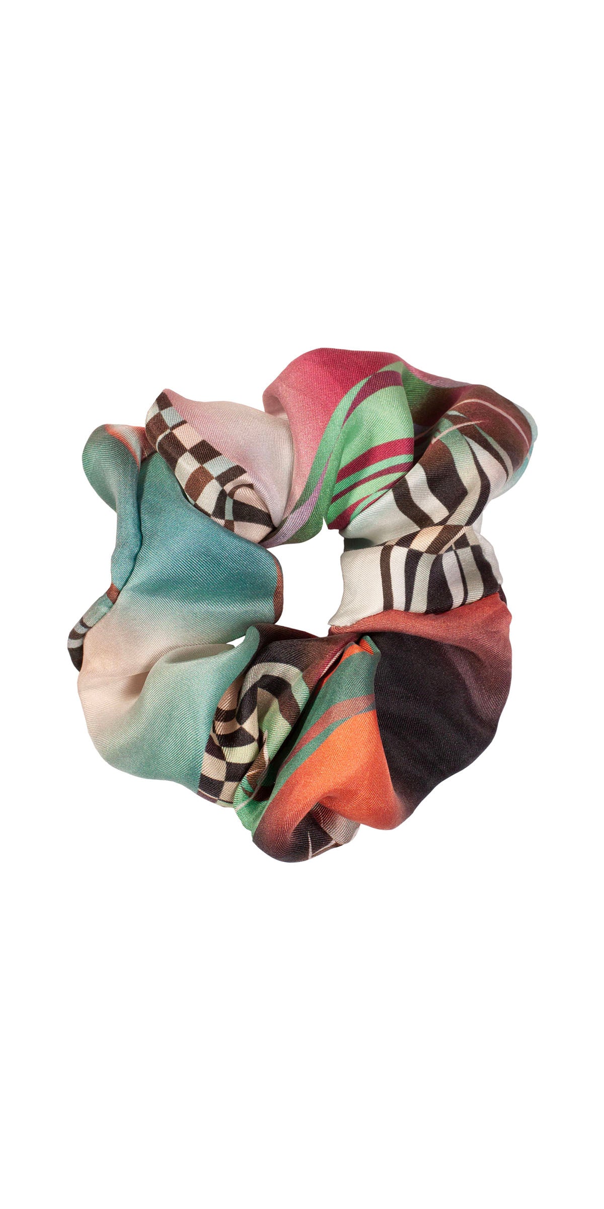 Scrunchie - multi print silk