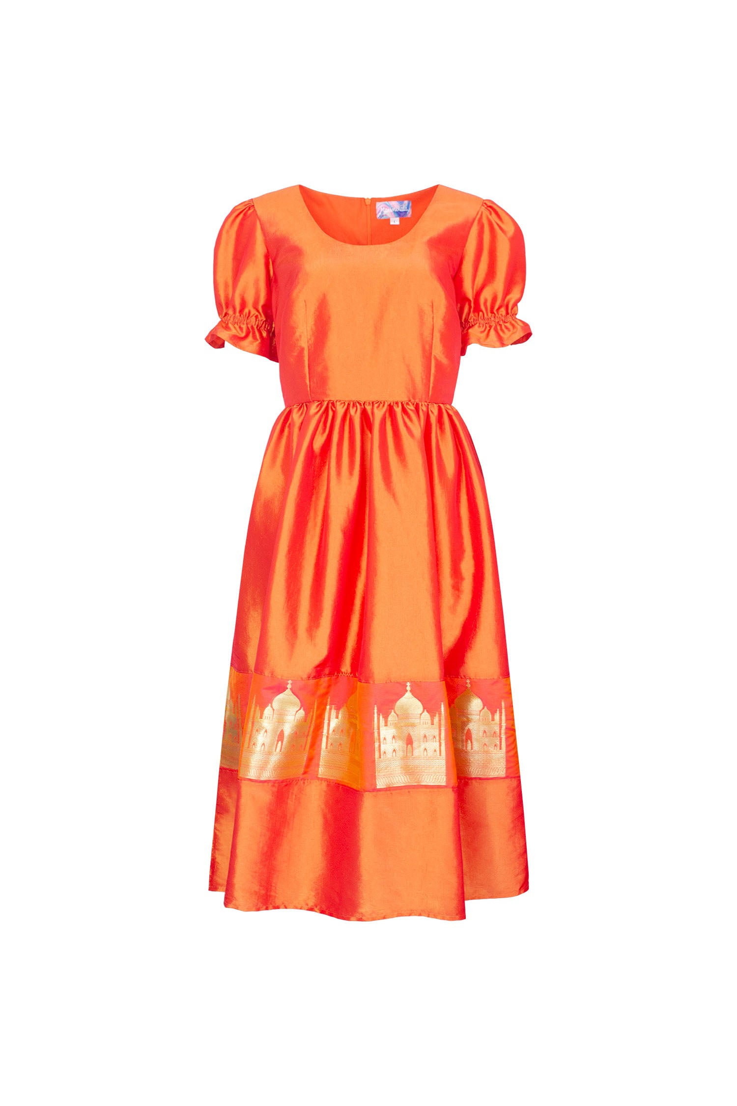 Parvardai dress - orange taffeta
