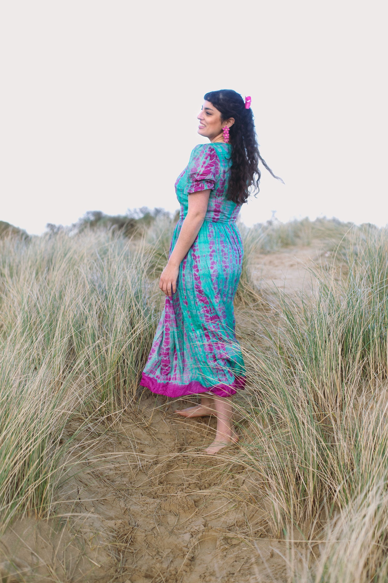 Parvardai dress - turquoise silk
