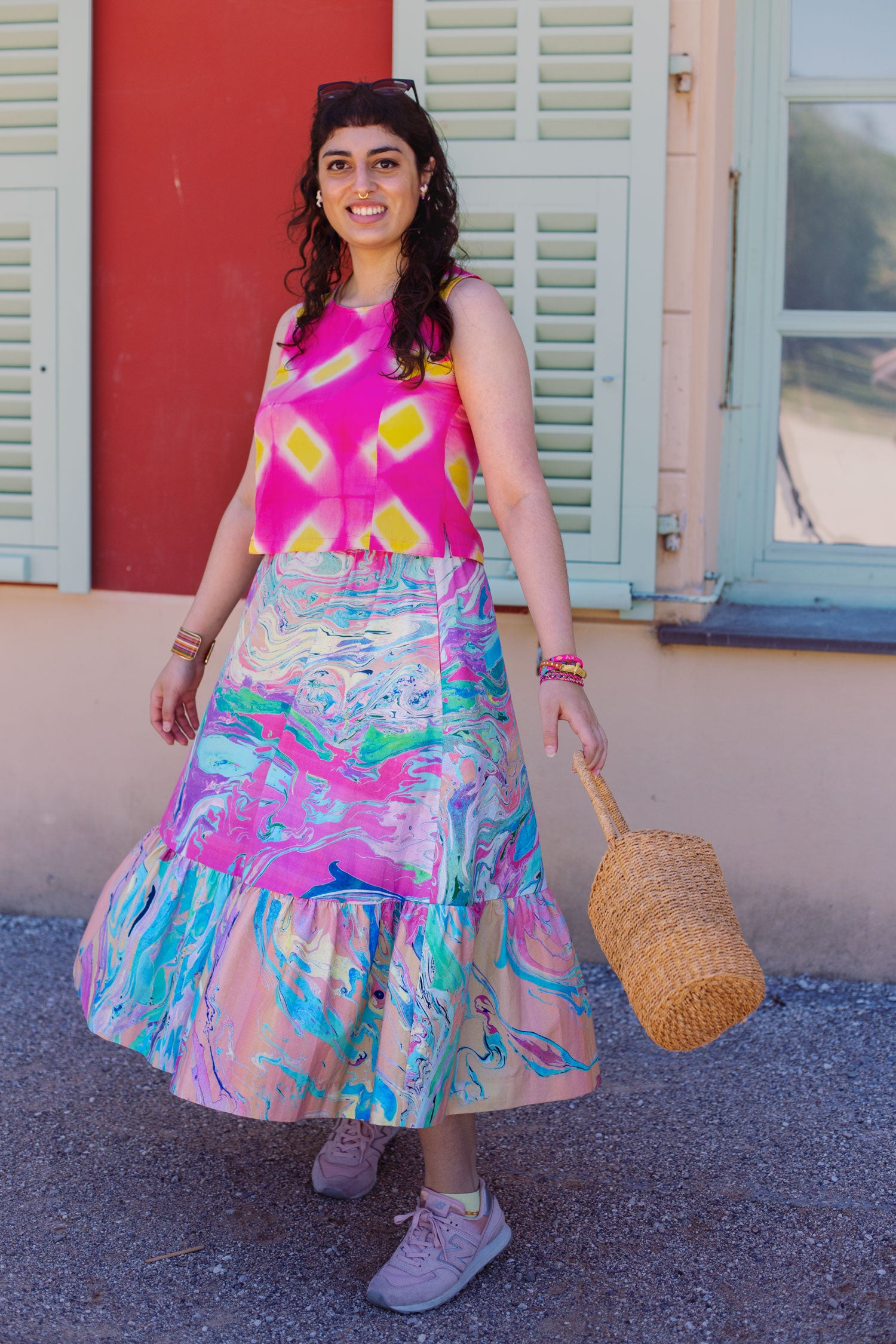 Varshini skirt - candy marble