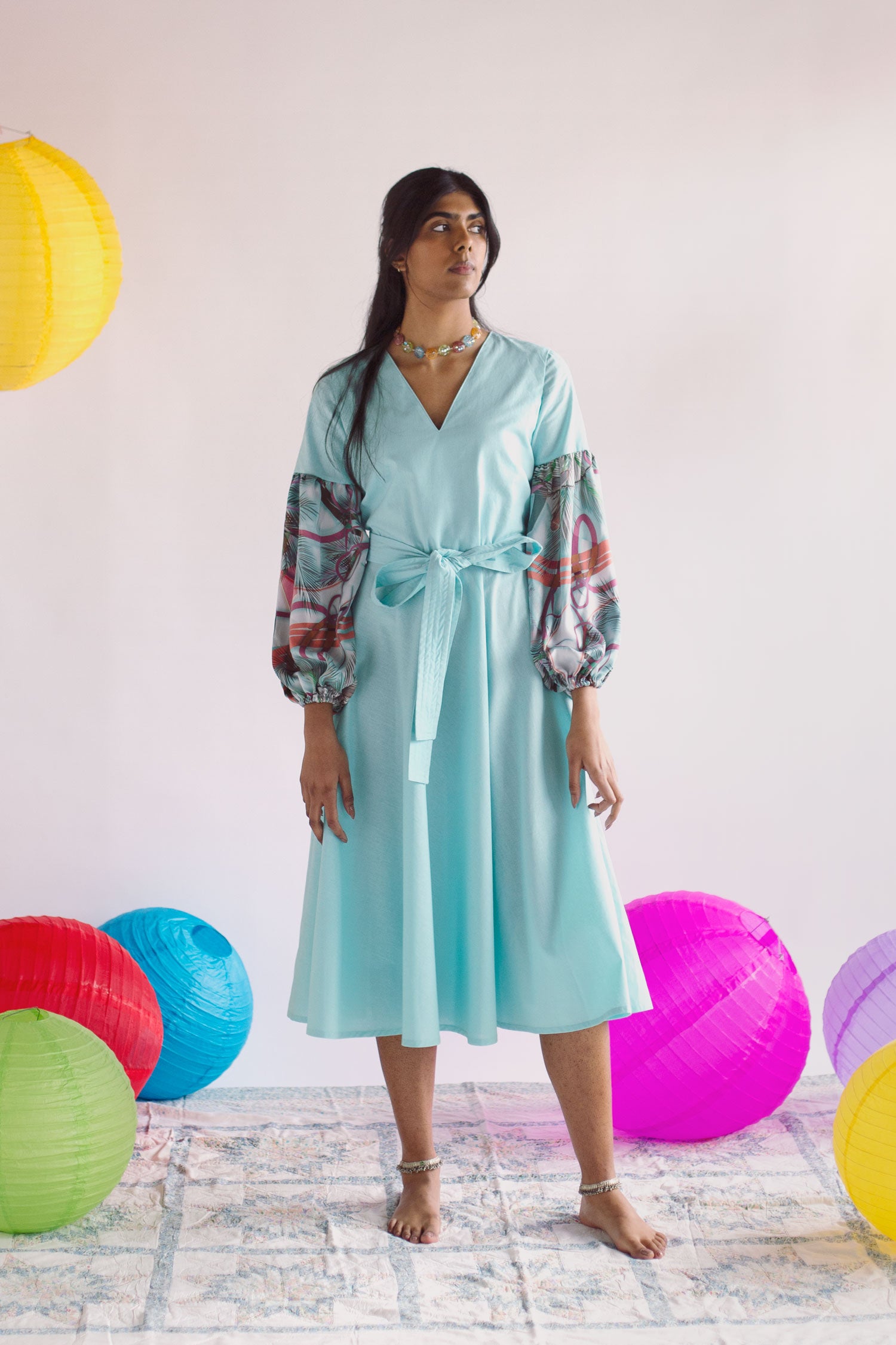 Khushi dress - aqua blue