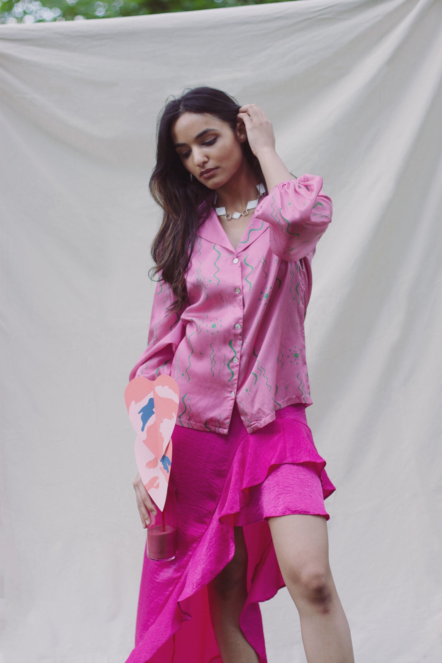Chandra blouse - molecular raspberry - size M