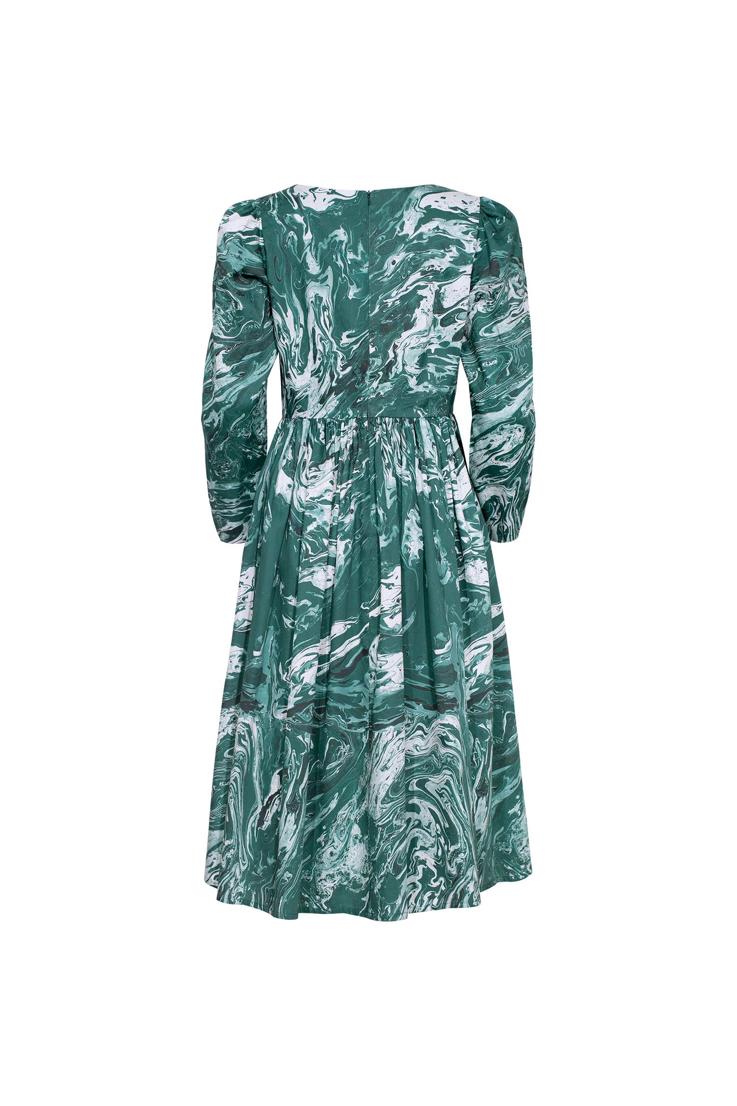 Rani dress - emerald marble