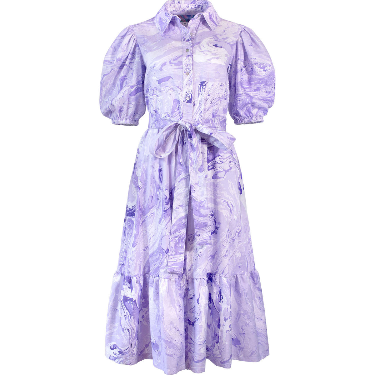 lilac shirt dress The Isabella Silk Button Down Shirt Dress / Lilac