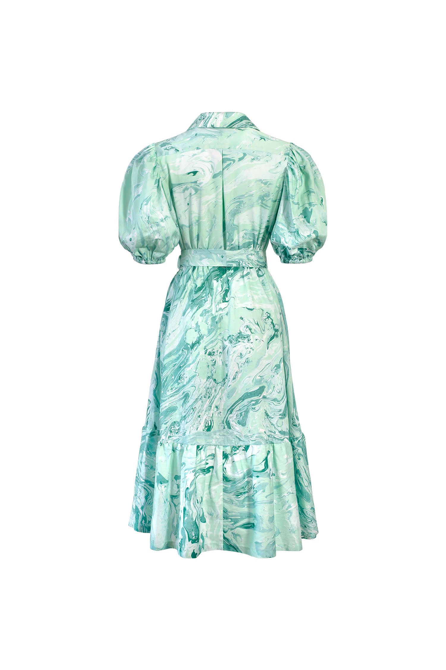 Valli shirt dress - mint green marble