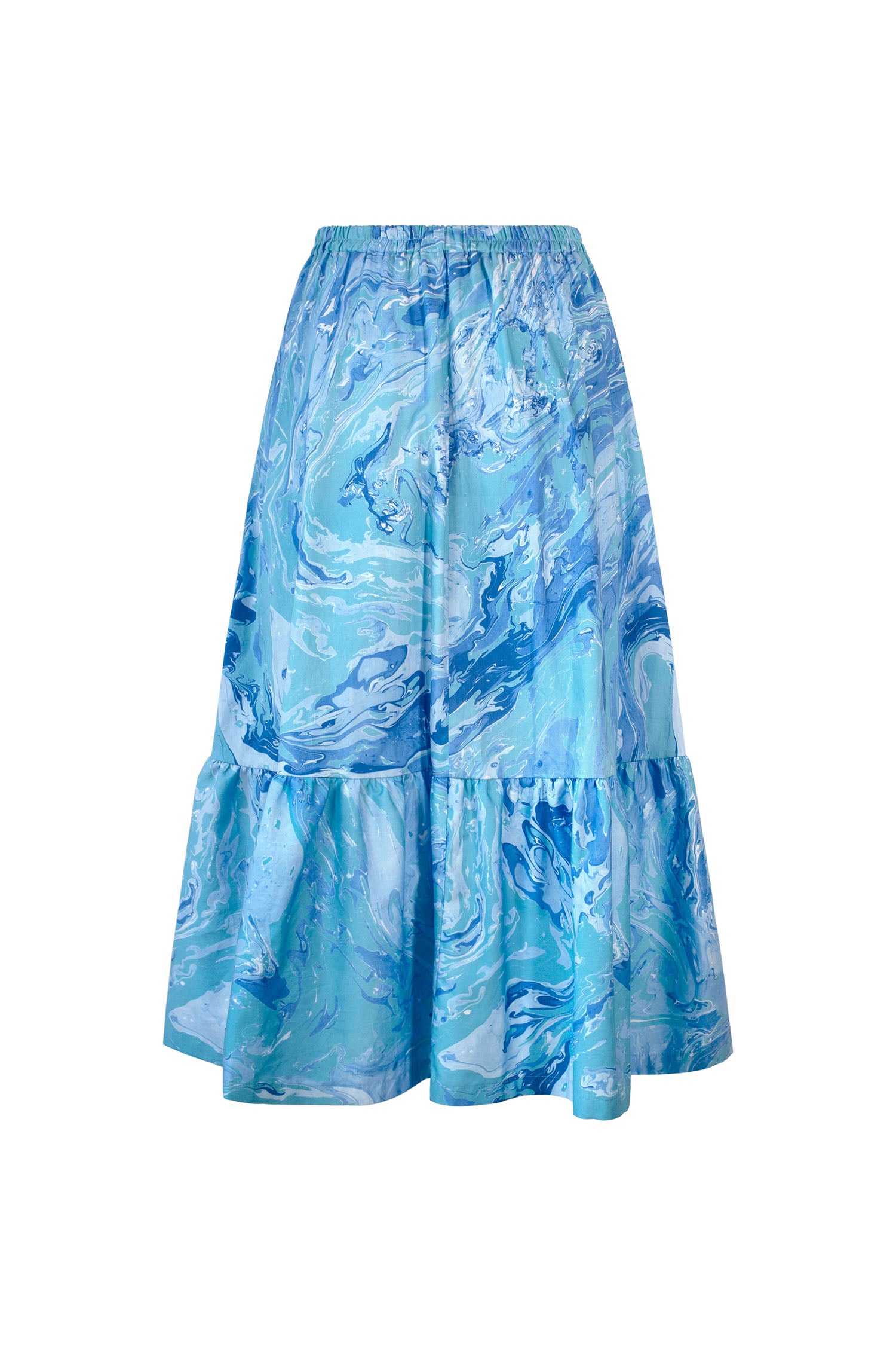 Varshini skirt - teal marble