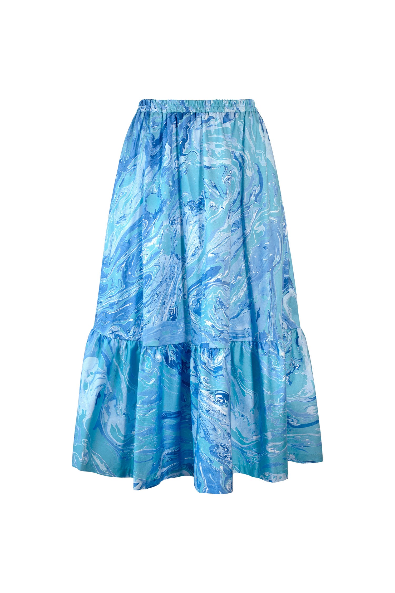 Varshini skirt - teal marble