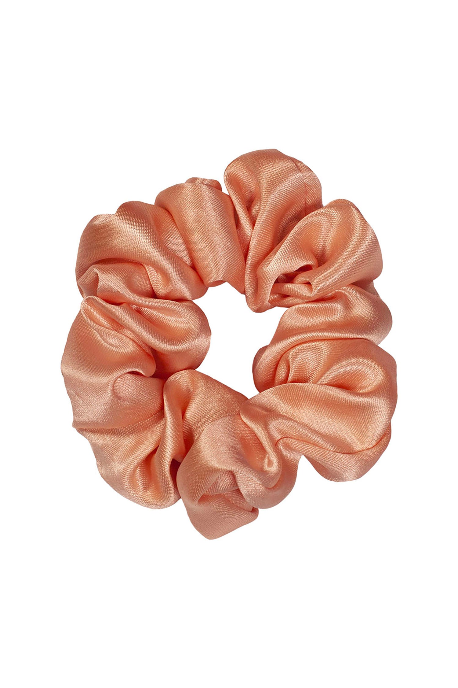 Scrunchie - peach silk satin