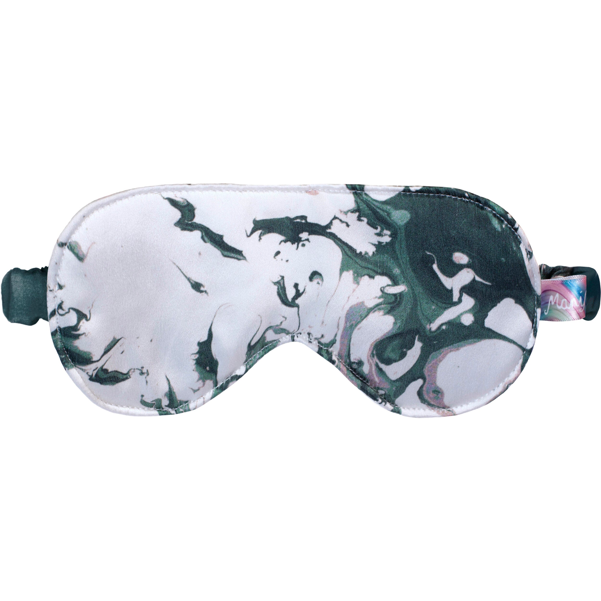 Eye mask - white marbled silk