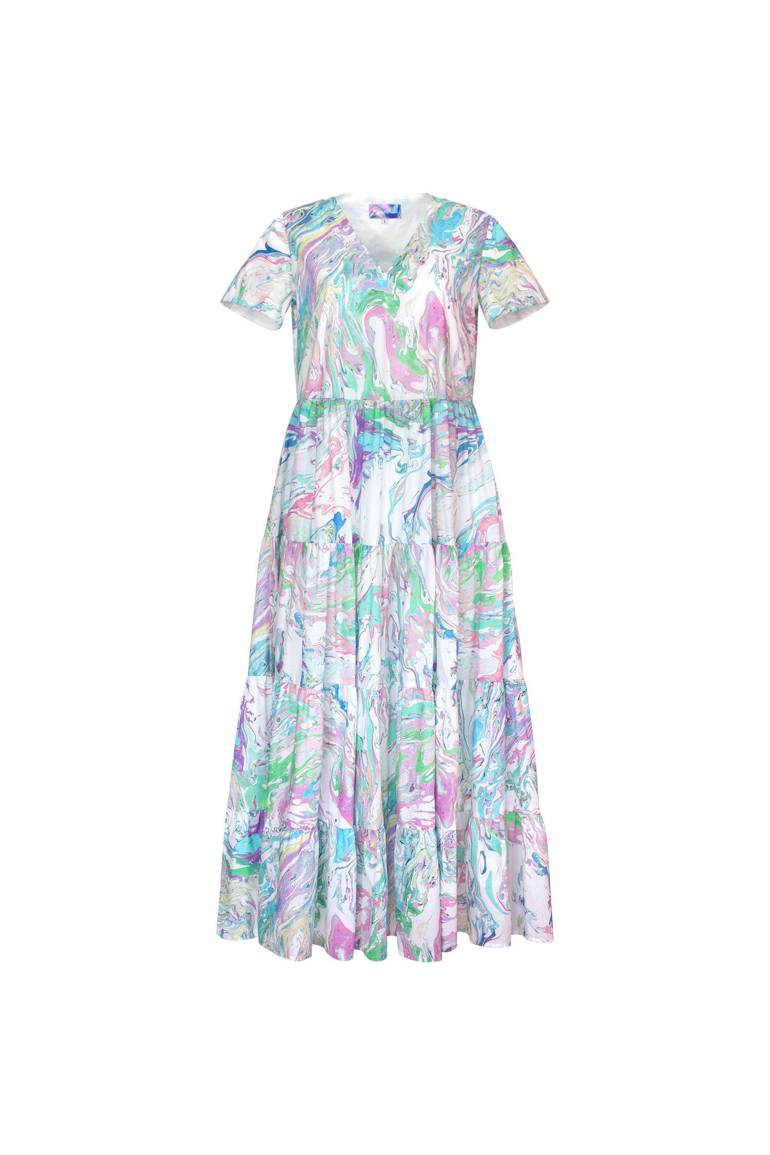 Kaveri dress - white marble